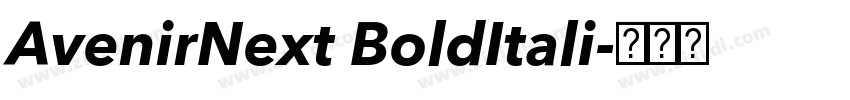 AvenirNext BoldItali字体转换